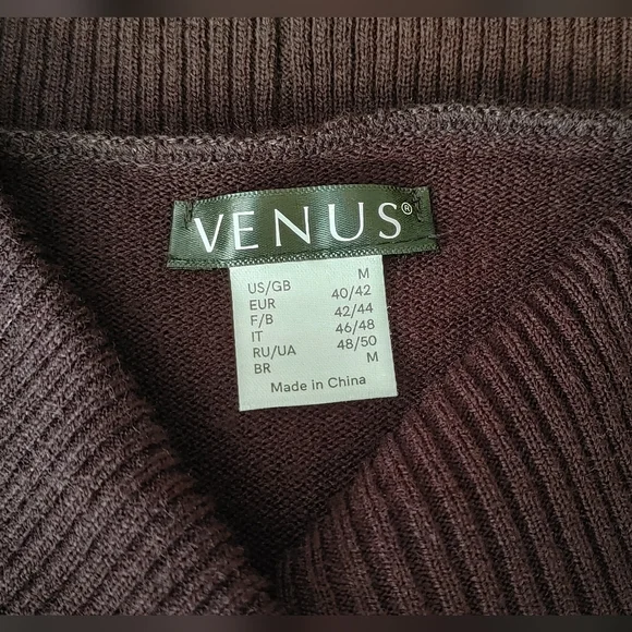 Venus sweater dress, black & black/white houndstooth pattern at skirt, size M - Picture 5 of 5